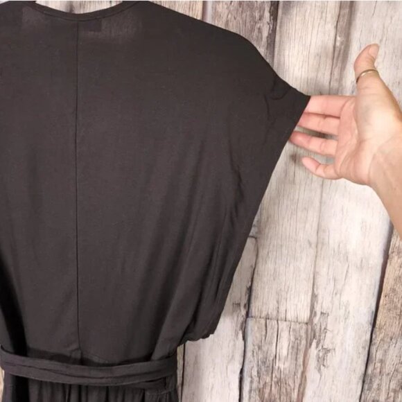 TYSA Garbot Mini Wrap Dress Black Flutter Sleeves Size S New With Tags - Picture 9 of 11